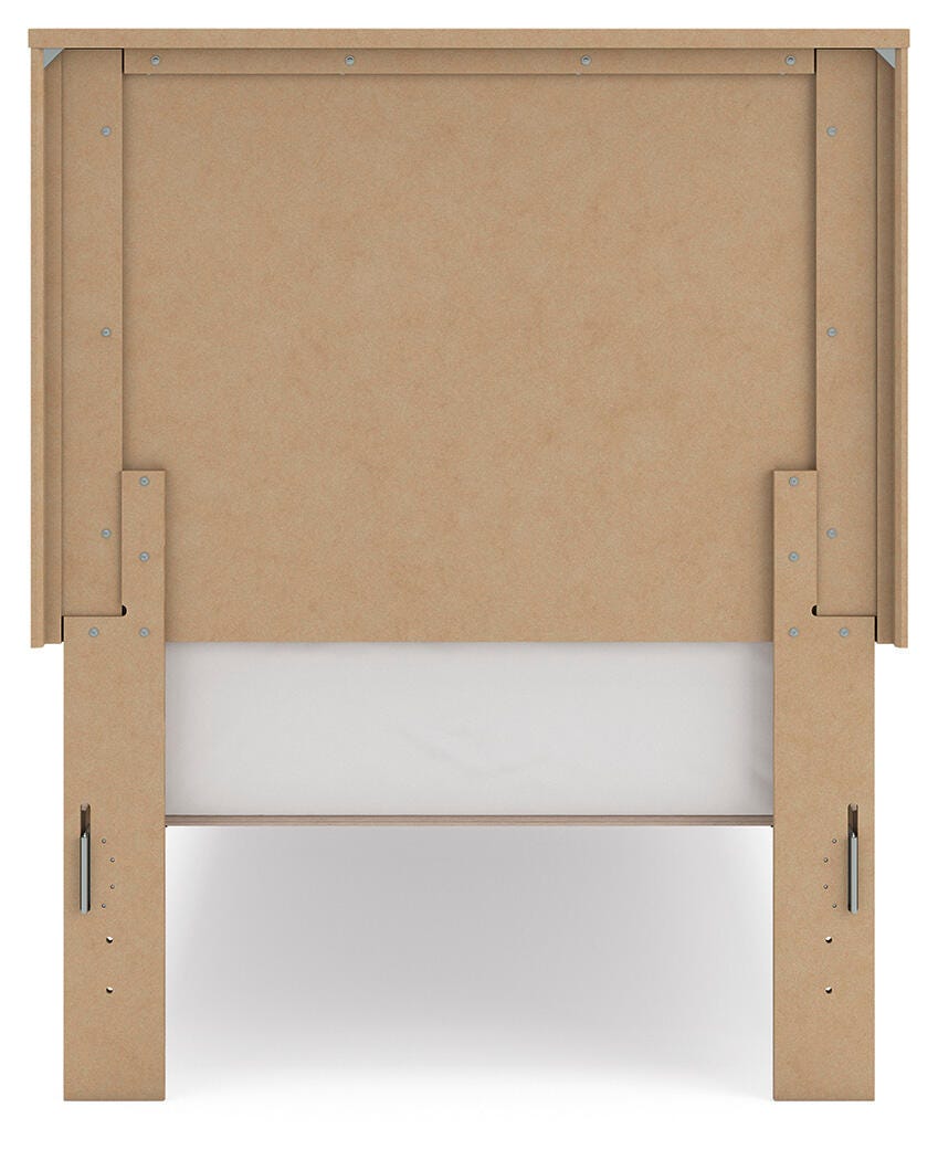 Ashley Dovander Warm Natural Brown Twin Panel Platform Bed