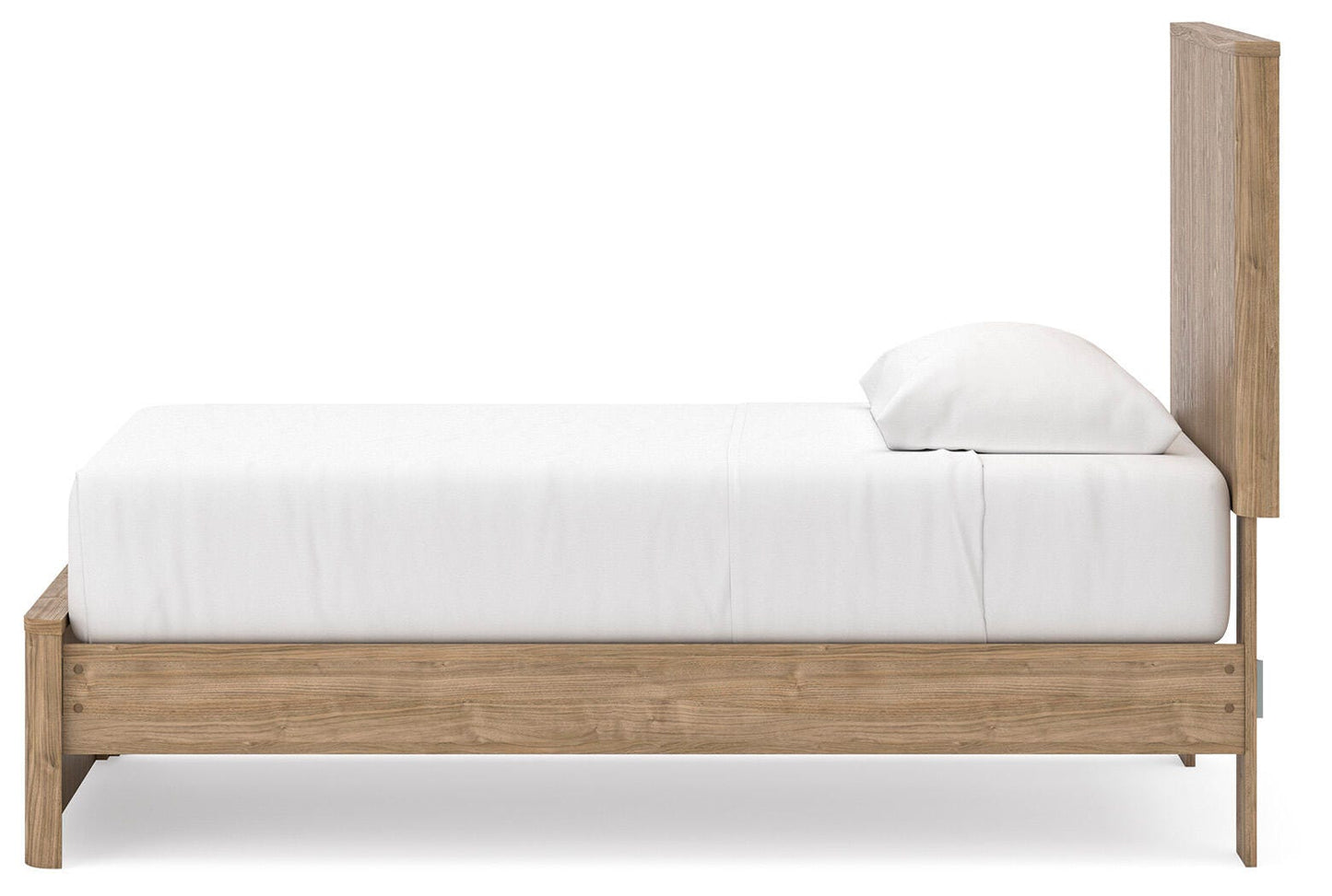 Ashley Dovander Warm Natural Brown Twin Panel Platform Bed