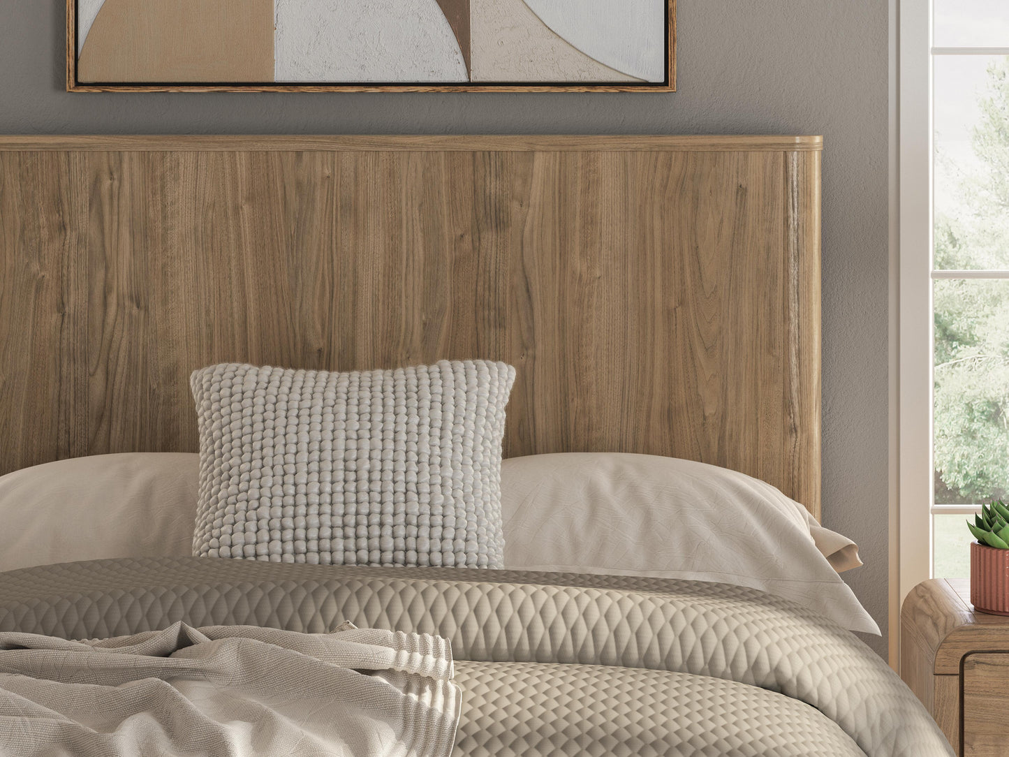 Ashley Dovander Warm Natural Brown Full Panel Bed