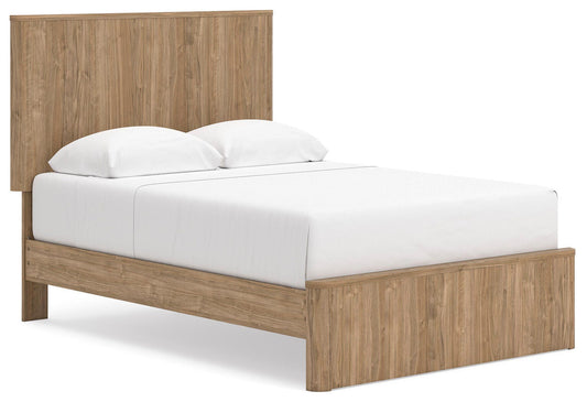 Ashley Dovander Warm Natural Brown Full Panel Platform Bed
