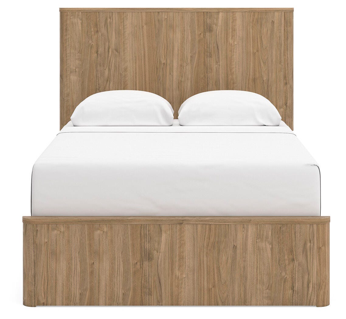 Ashley Dovander Warm Natural Brown Full Panel Platform Bed