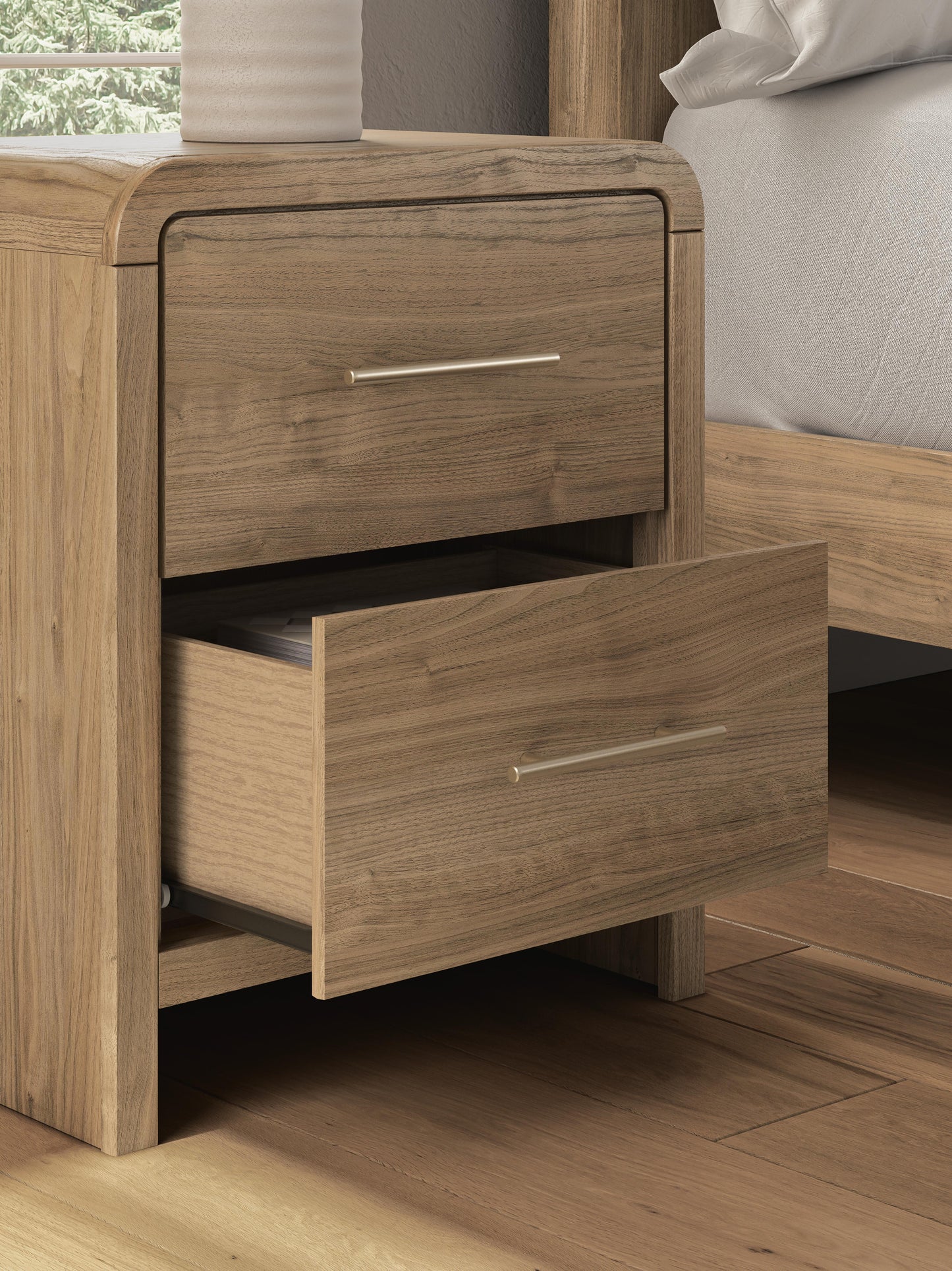Ashley Dovander Warm Natural Brown Nightstand