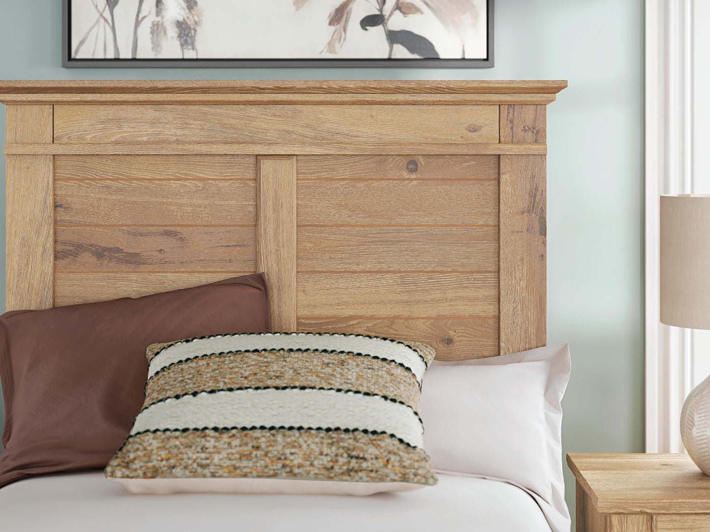 Ashley Fenderport Tan Twin Panel Bed