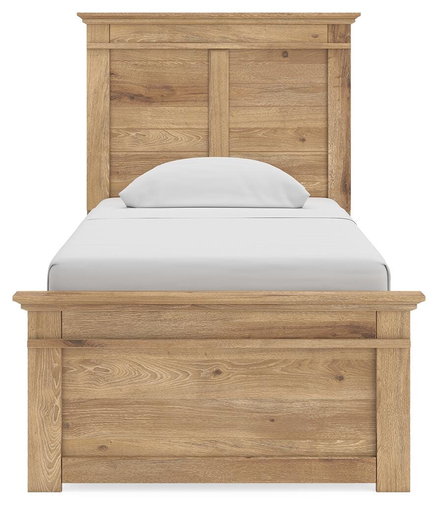 Ashley Fenderport Tan Twin Panel Bed