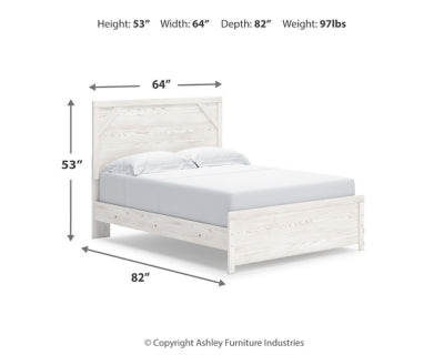 Ashley Gerridan White Gray Queen Panel Bed