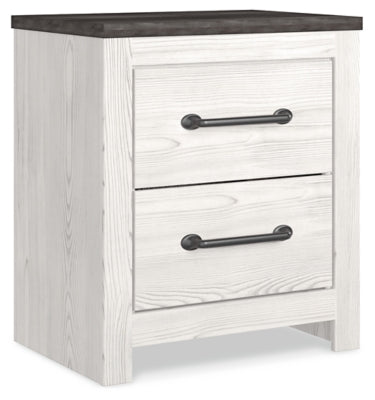Ashley Gerridan White Gray Nightstand