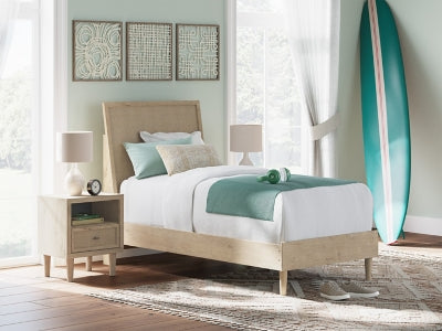 Ashley Cielden Two-tone Twin Panel Bed