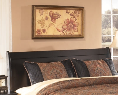 Ashley Huey Vineyard Black Queen Sleigh Headboard