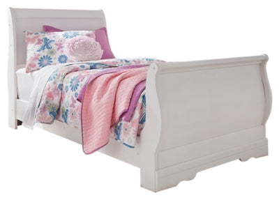 Ashley Anarasia White Twin Sleigh Bed