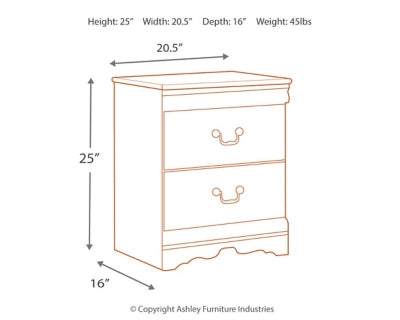 Ashley Anarasia White Nightstand