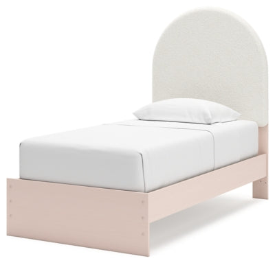Ashley Wistenpine Blush Twin Upholstered Panel Bed