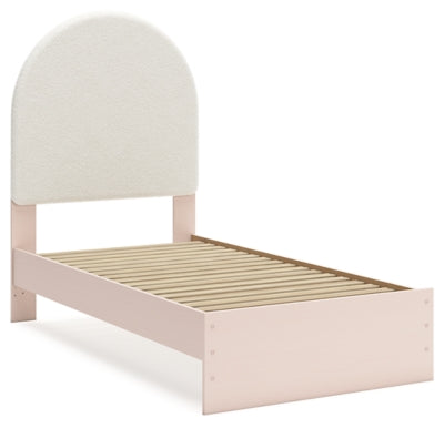 Ashley Wistenpine Blush Twin Upholstered Panel Bed