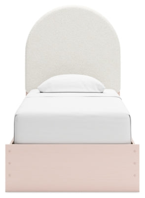 Ashley Wistenpine Blush Twin Upholstered Panel Bed