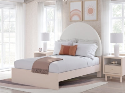 Ashley Wistenpine Blush Full Upholstered Panel Bed