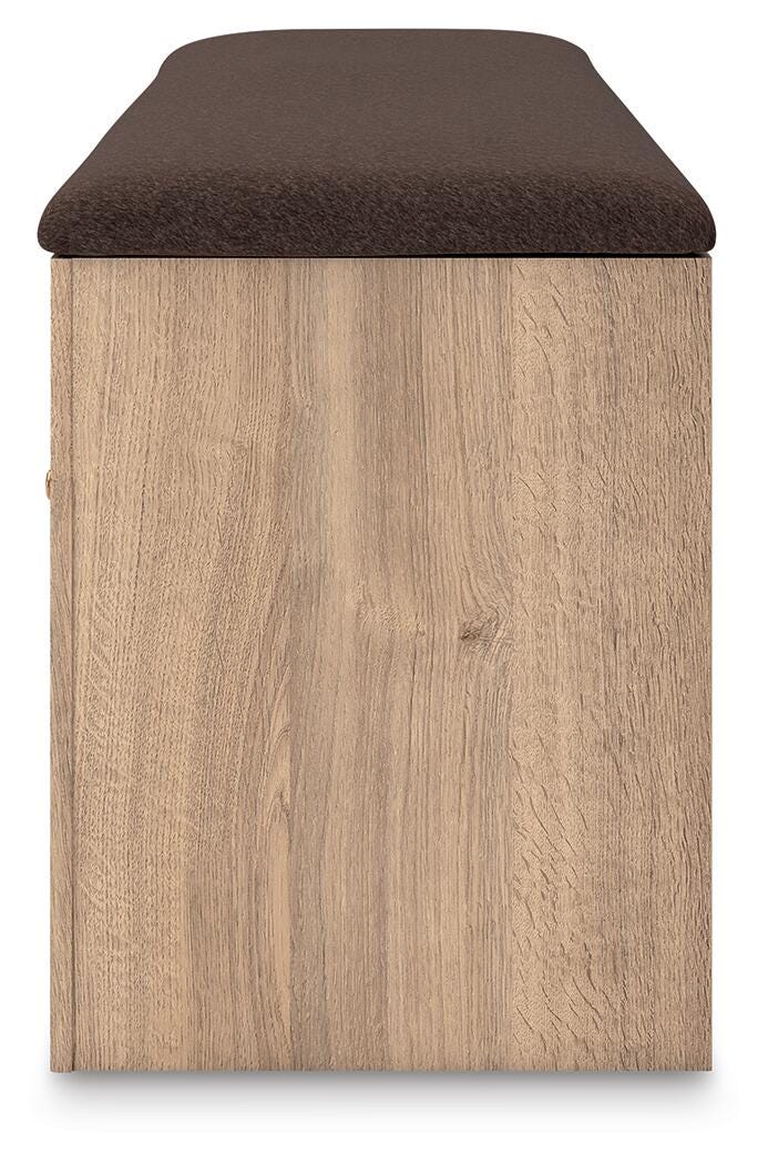Ashley Hollymount Tan Brown Bedroom Storage Bench