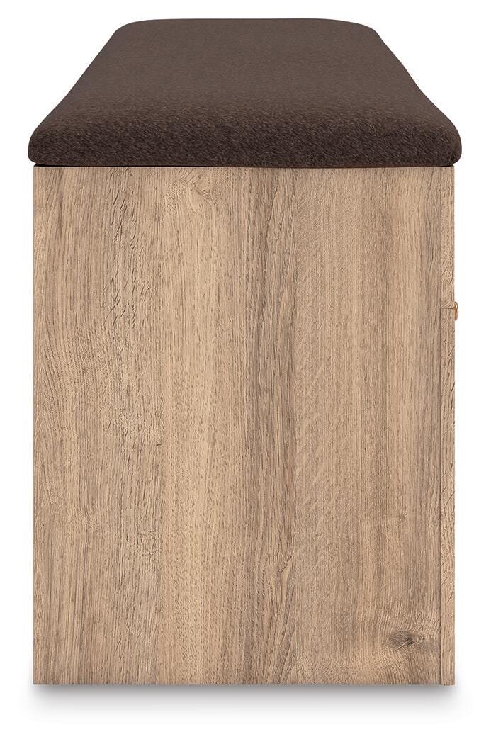 Ashley Hollymount Tan Brown Bedroom Storage Bench