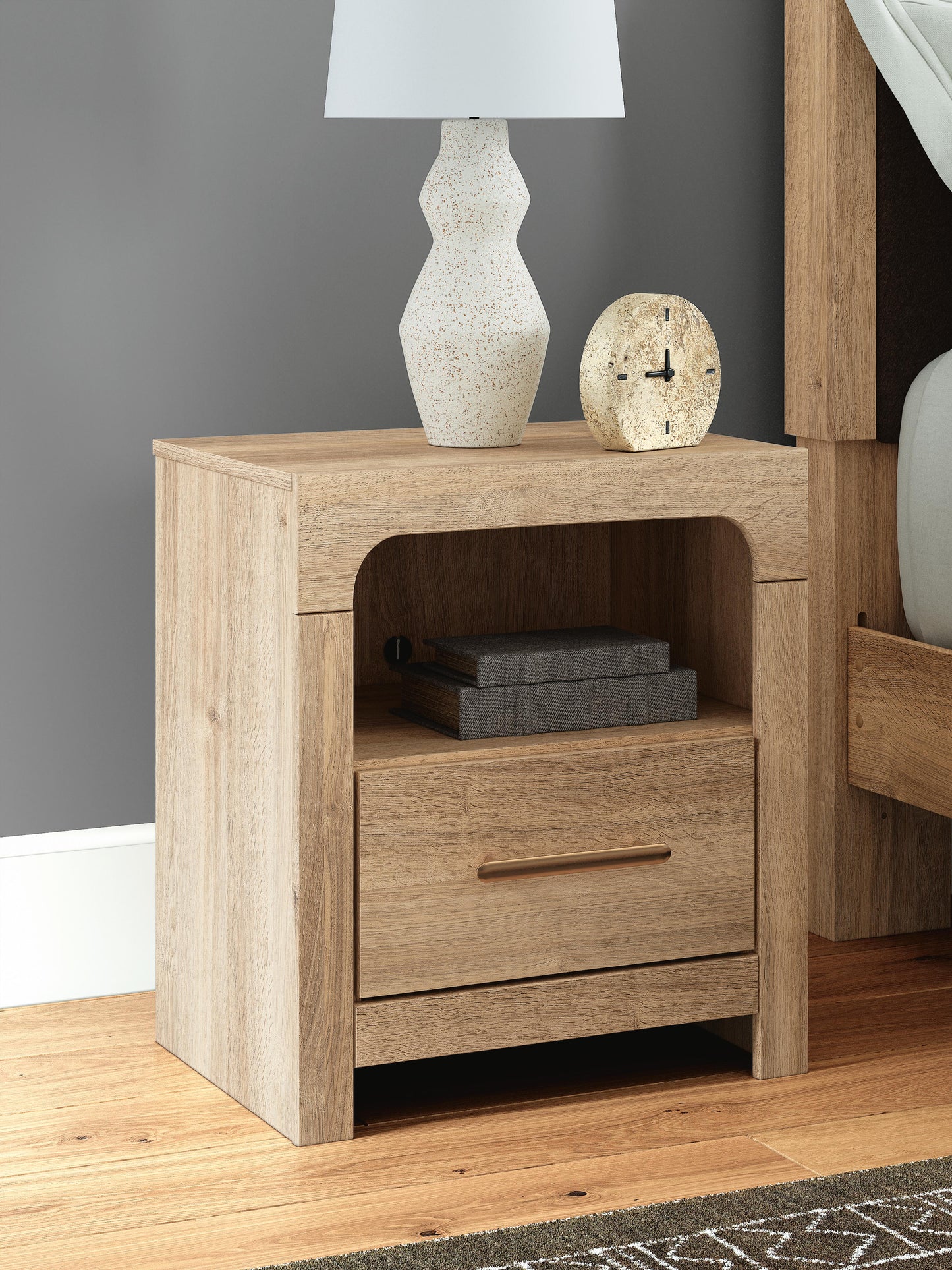 Ashley Hollymount Tan Nightstand