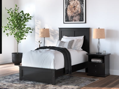 Ashley Maribel Black Twin Panel Bed
