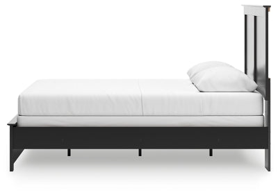 Ashley Maribel Black Queen Panel Bed