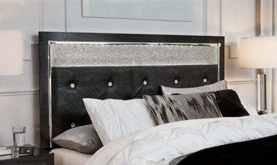 Ashley Kaydell Black Queen Upholstered Panel Headboard