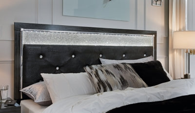 Ashley Kaydell Black Queen Upholstered Panel Headboard