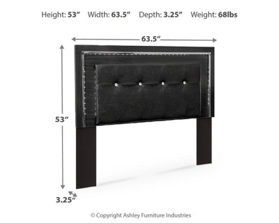 Ashley Kaydell Black Queen Upholstered Panel Headboard