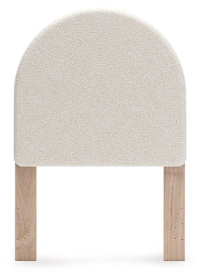 Ashley Shapella White Tan Twin Upholstered Panel Headboard