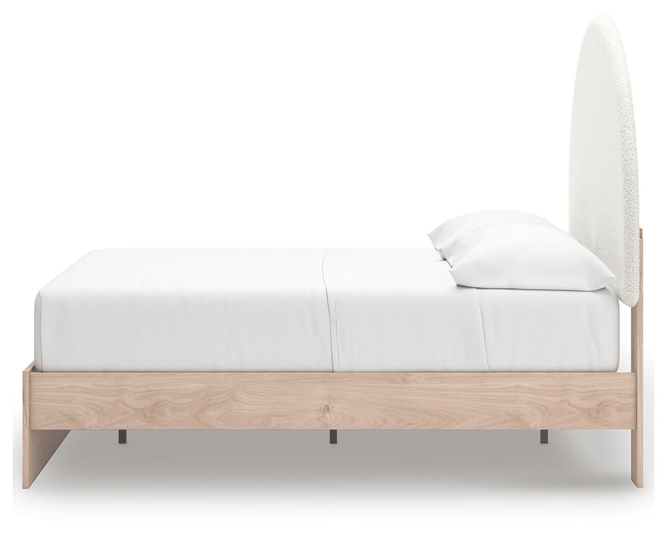 Ashley Shapella Tan White Full Upholstered Panel Bed
