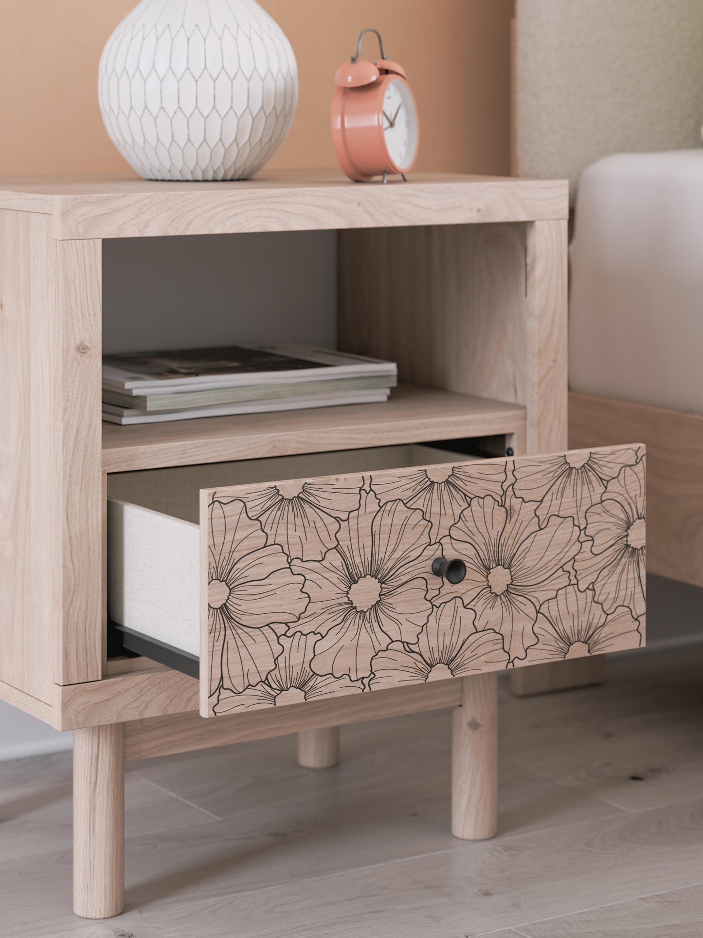 Ashley Shapella Tan Nightstand