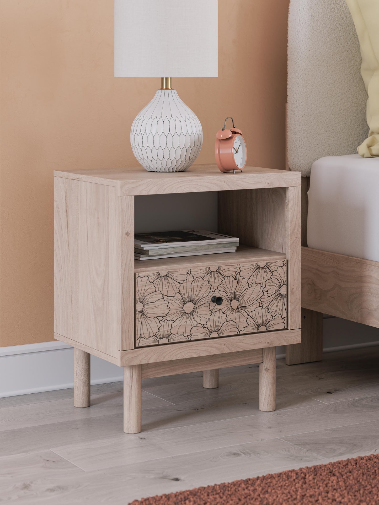 Ashley Shapella Tan Nightstand