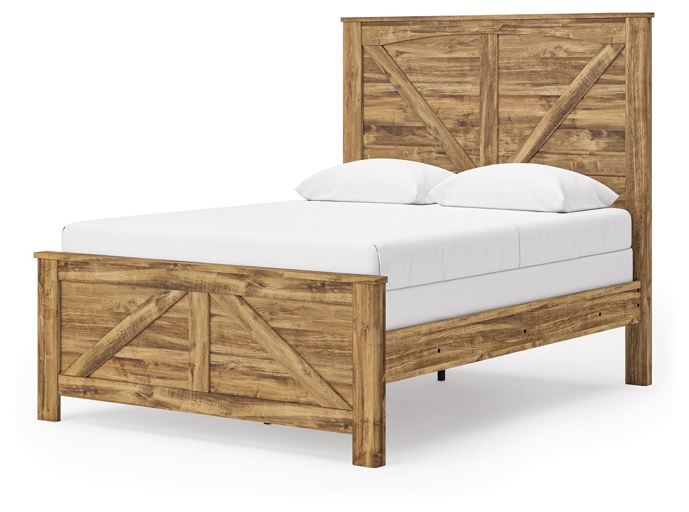 Ashley Branstony Brown Queen Crossbuck Panel Bed