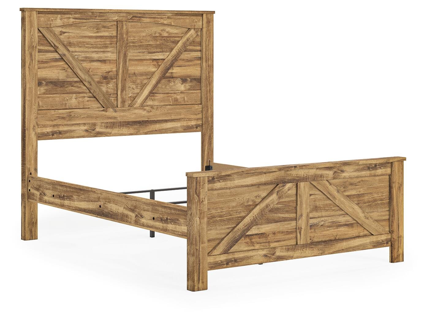 Ashley Branstony Brown Queen Crossbuck Panel Bed