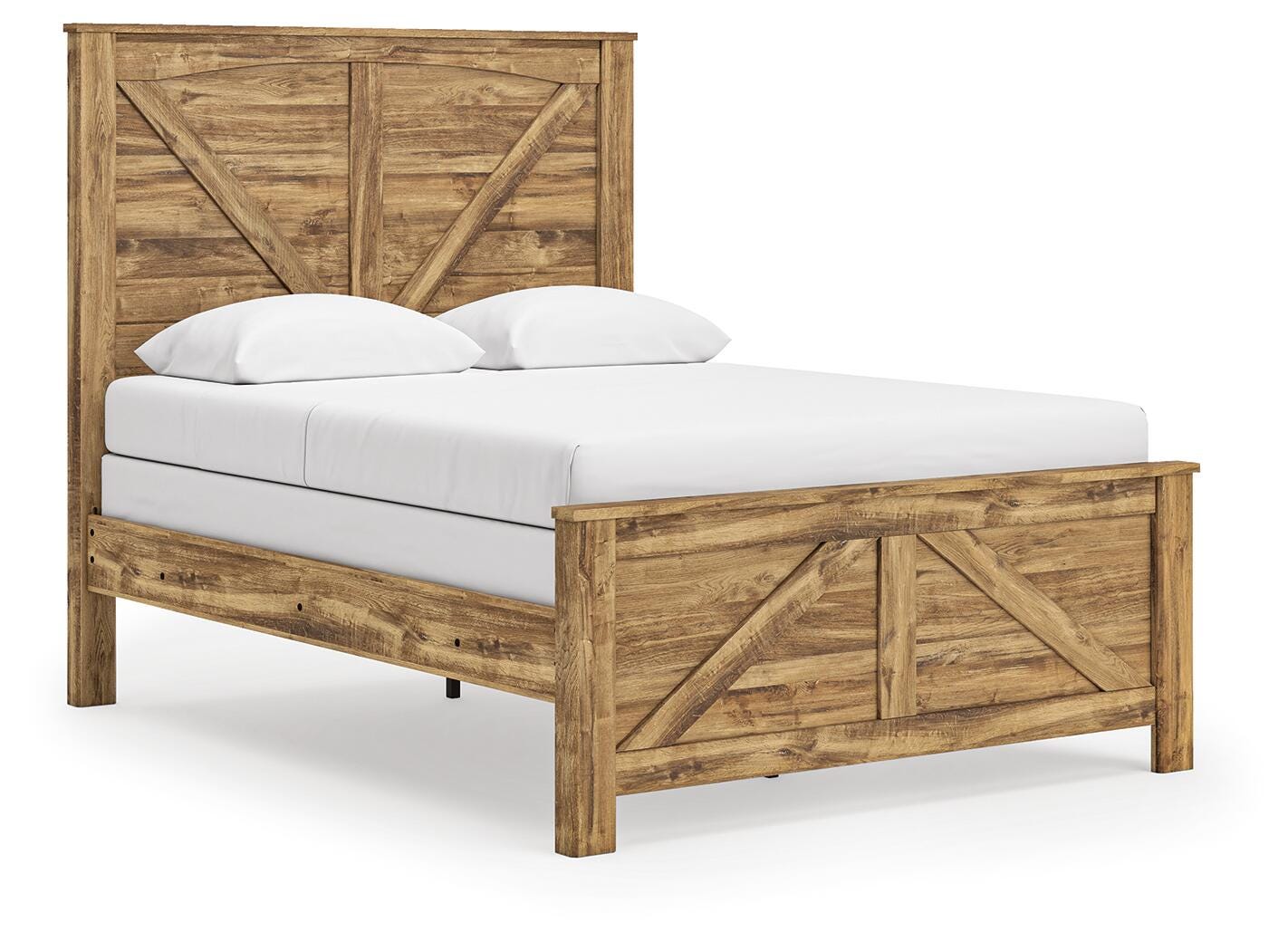 Ashley Branstony Brown Queen Crossbuck Panel Bed
