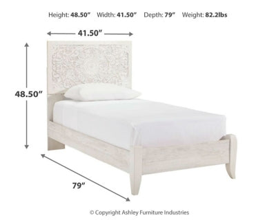 Ashley Paxberry Whitewash Twin Panel Bed