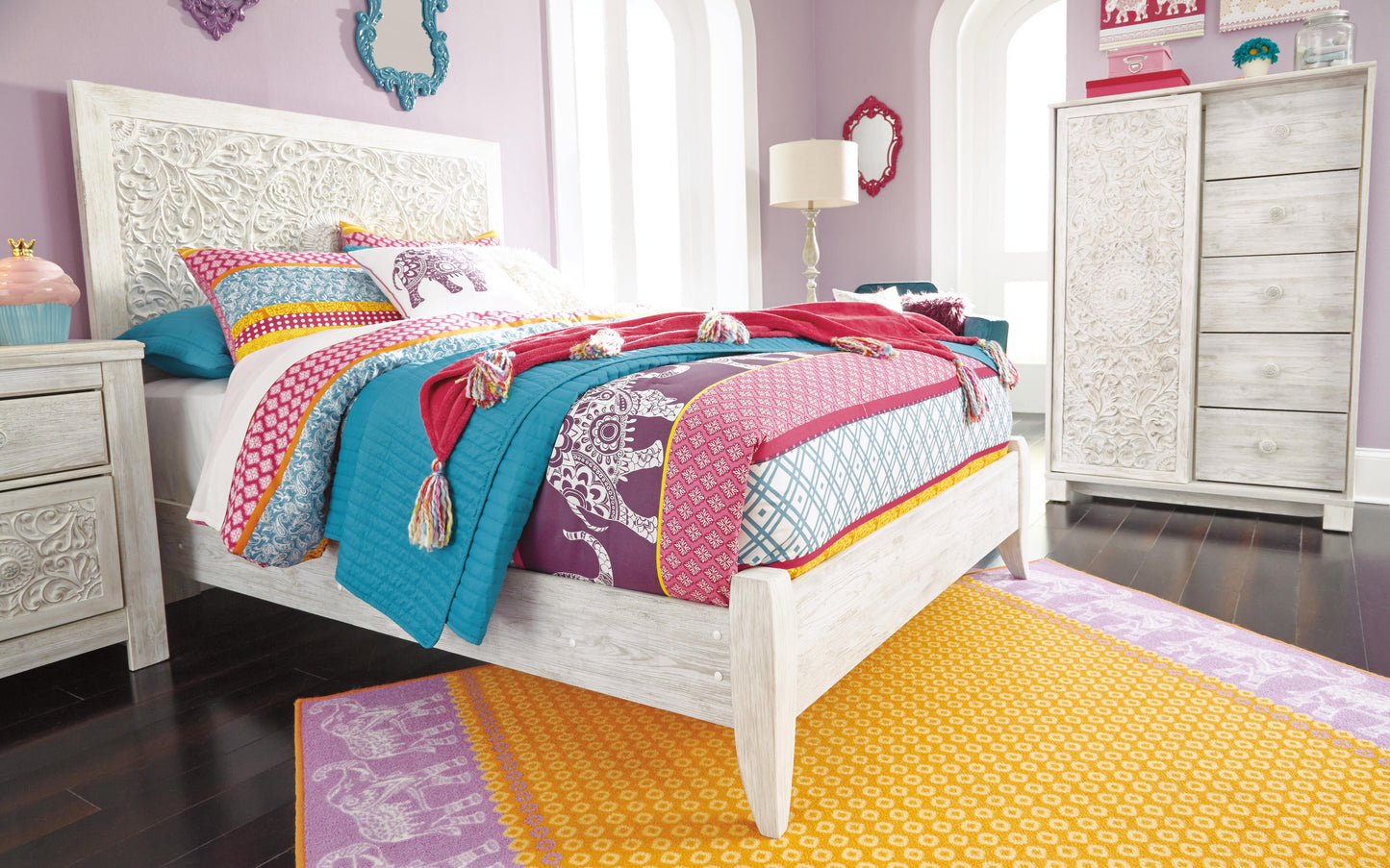 Ashley Paxberry Whitewash Full Panel Headboard