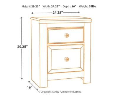 Ashley Paxberry Whitewash Nightstand