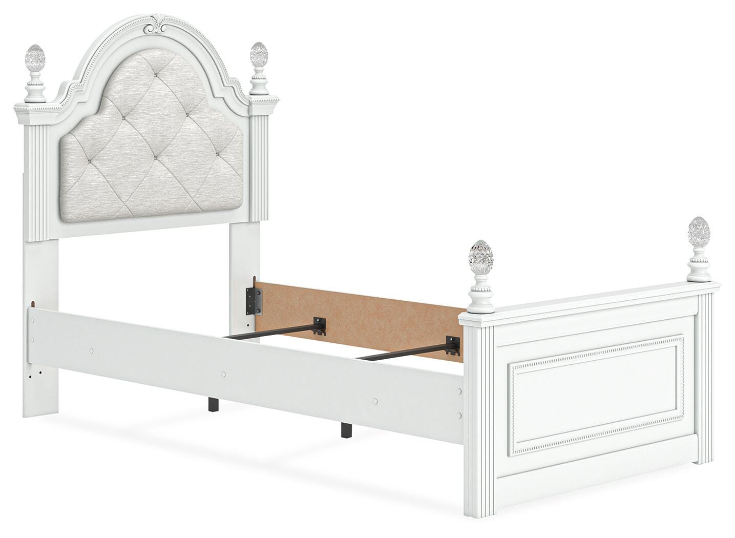 Ashley Maylilly White Twin Upholstered Panel Bed
