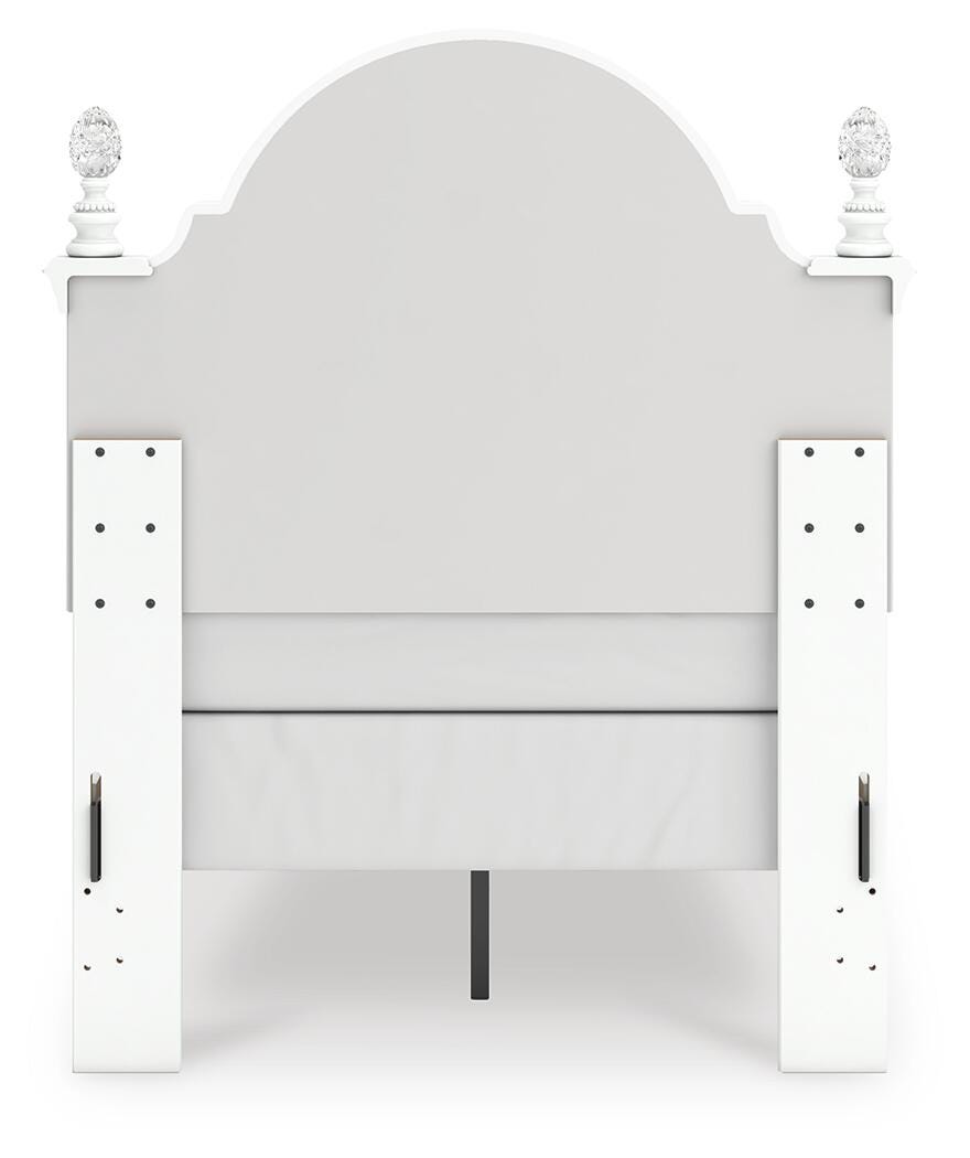 Ashley Maylilly White Twin Upholstered Panel Bed
