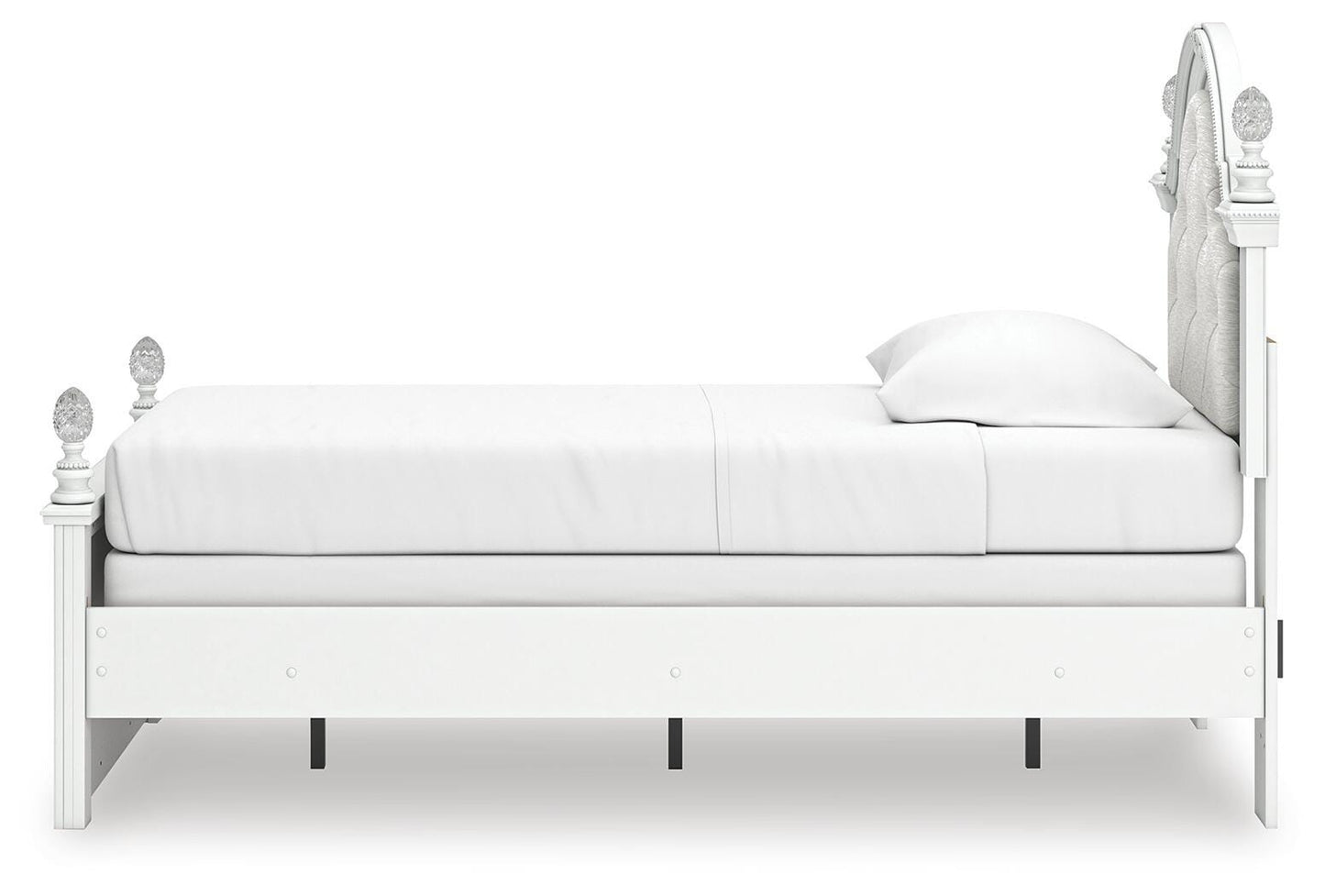 Ashley Maylilly White Twin Upholstered Panel Bed