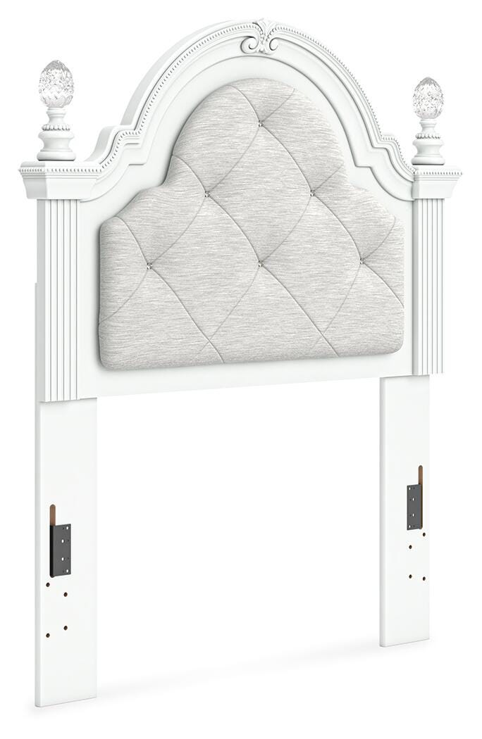 Ashley Maylilly White Twin Upholstered Panel Headboard