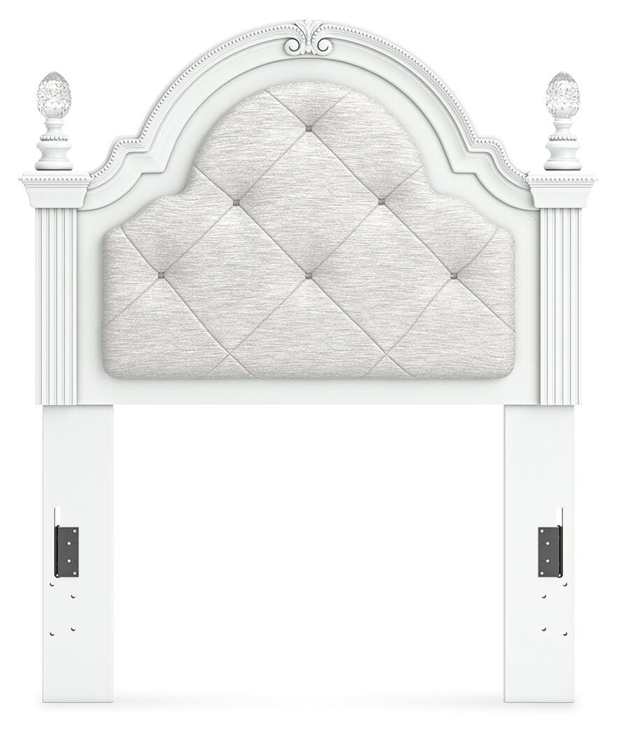 Ashley Maylilly White Twin Upholstered Panel Headboard
