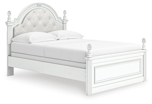Ashley Maylilly White Full Upholstered Panel Bed