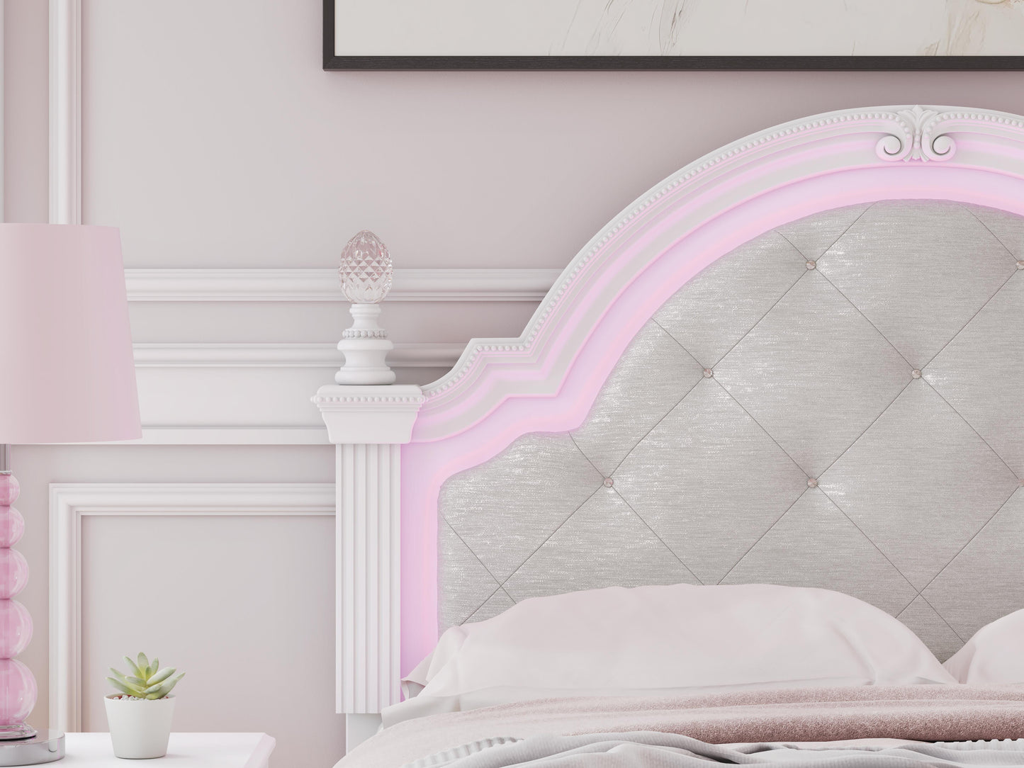 Ashley Maylilly White Full Upholstered Panel Bed