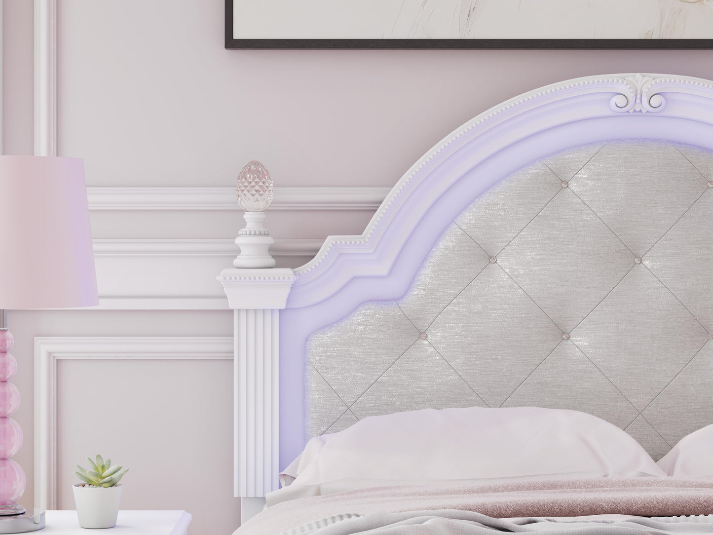 Ashley Maylilly White Full Upholstered Panel Headboard