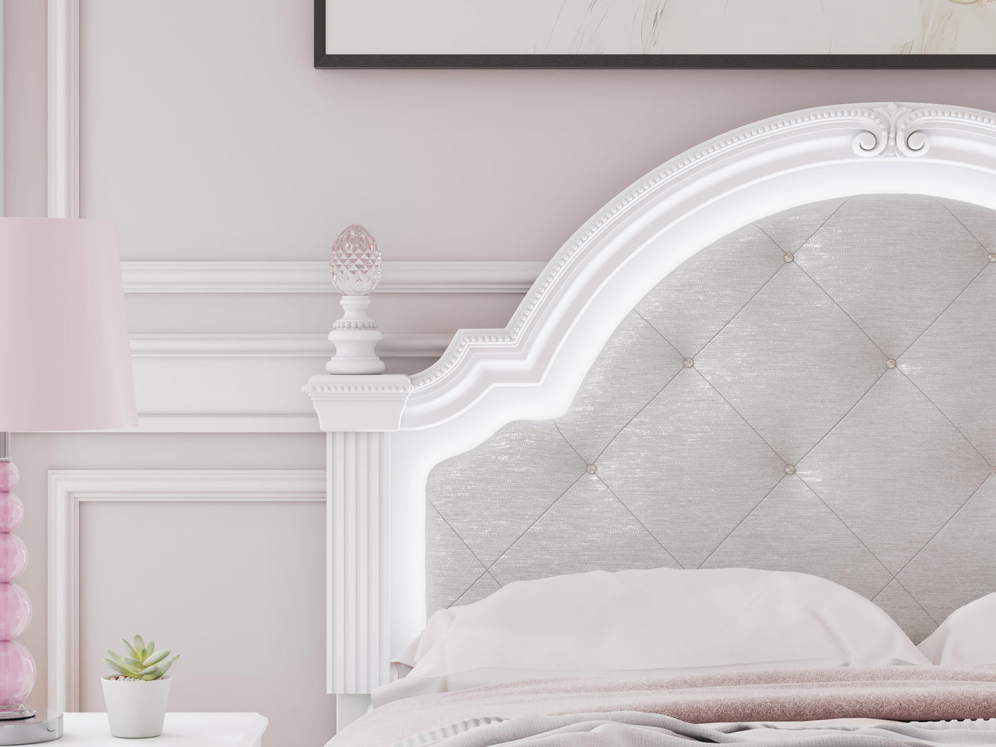 Ashley Maylilly White Full Upholstered Panel Bed