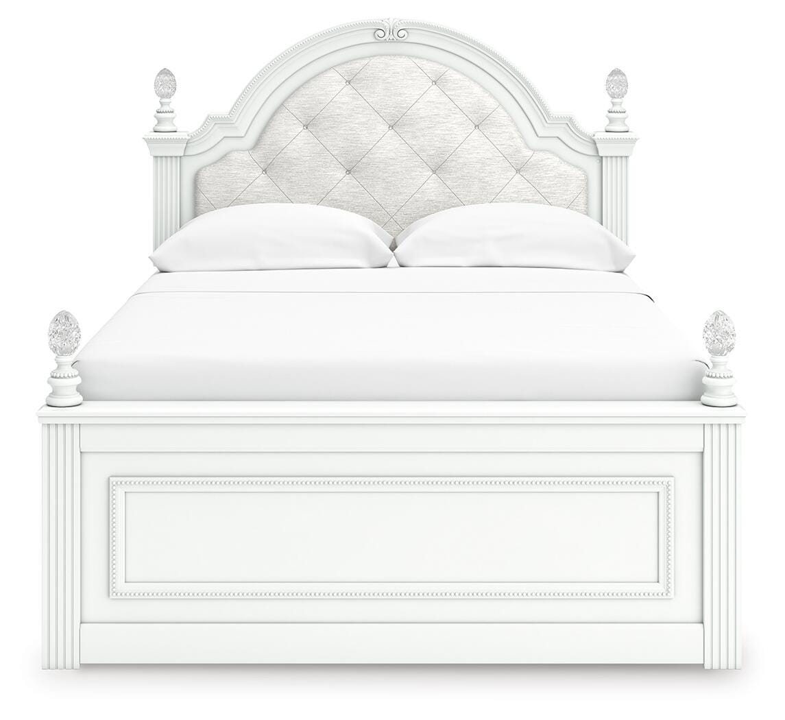 Ashley Maylilly White Full Upholstered Panel Bed
