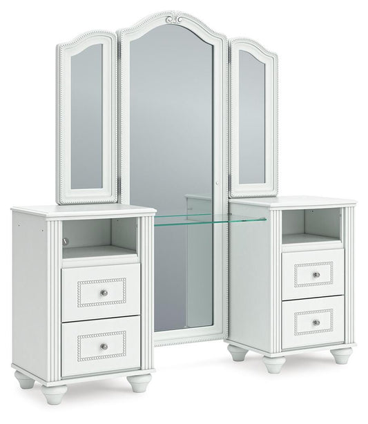 Ashley Maylilly White Vanity with Mirror