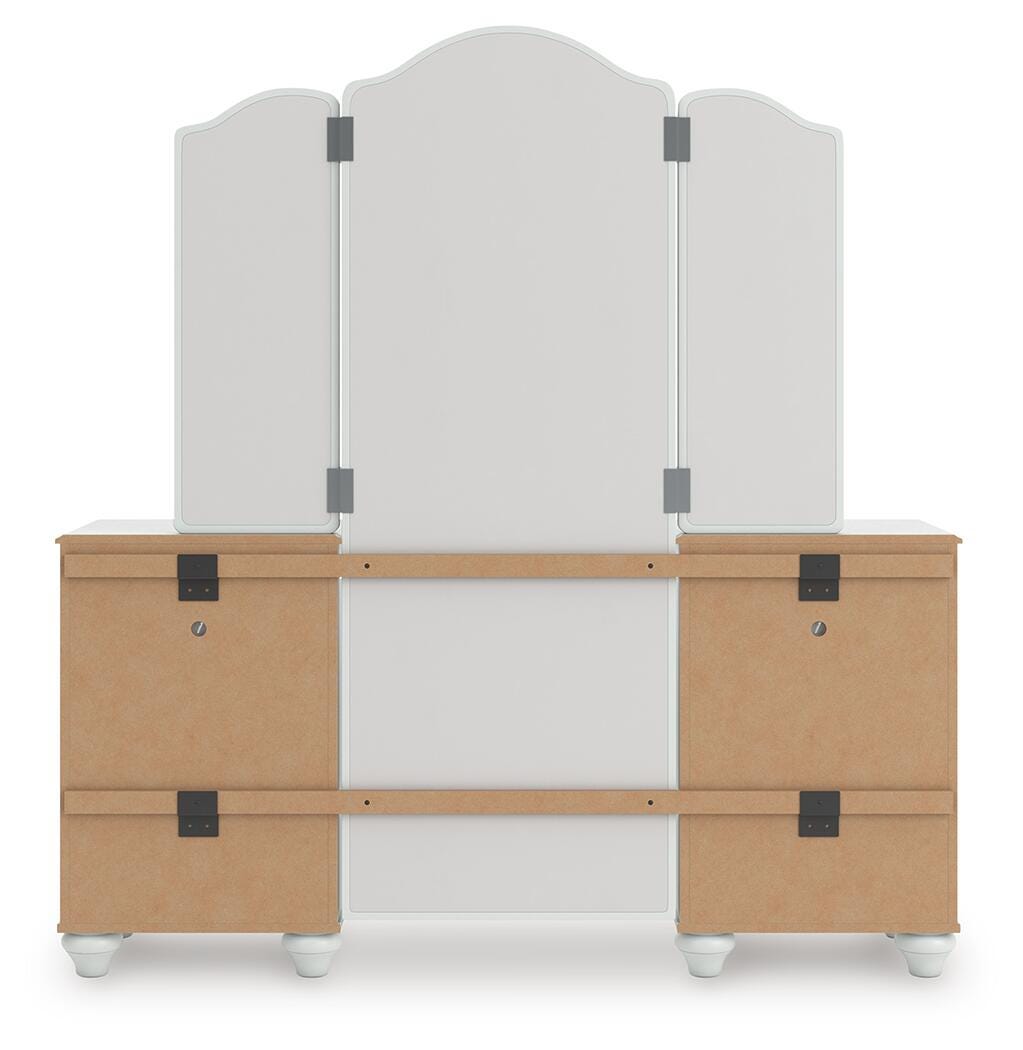 Ashley Maylilly White Vanity with Mirror