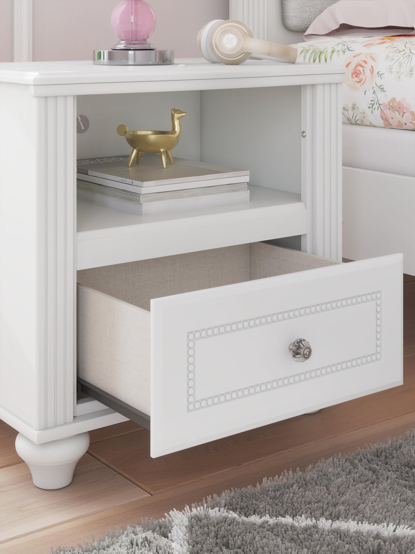Ashley Maylilly White Nightstand
