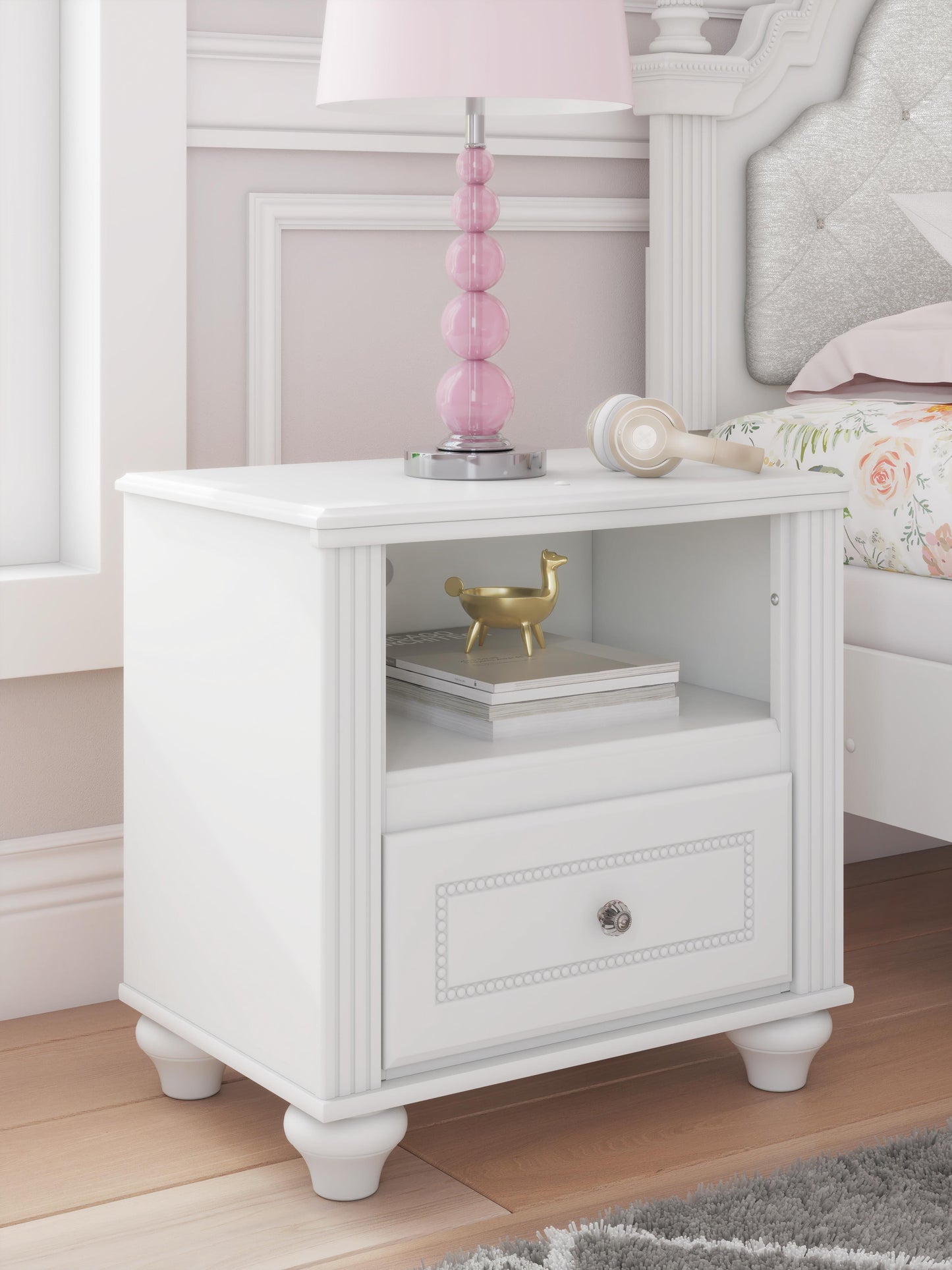 Ashley Maylilly White Nightstand